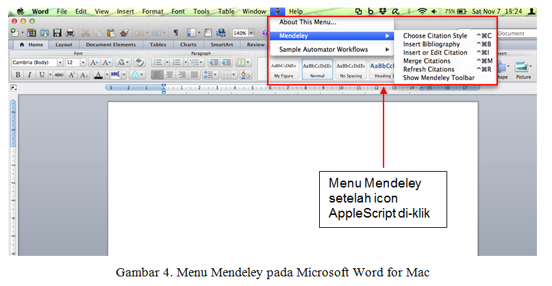 mendeley plugin word mac